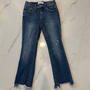 Vervet jeans size 24 crop/ankle stretch distressed look